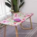 printed peva tablecloth cover with flannel back